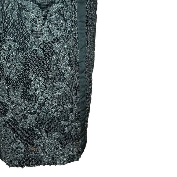 Henri Bendel Black Straight & Pencil Skirt Size 56A Floral Lace Limited Edition - Picture 3 of 11